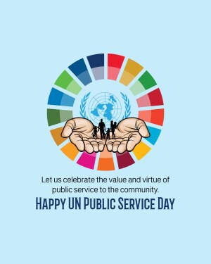 Image depicting hands holding people with the UN logo and Sustainable Development Goals wheel.