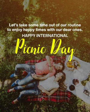 Couple enjoying a picnic in a grassy field