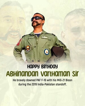 Portrait of Abhinandan Varthaman, Indian Air Force pilot