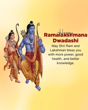 Illustration of Lord Rama and Lakshmana with festive text