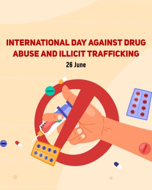 Image depicting a hand stopping a syringe, representing the fight against drug abuse.