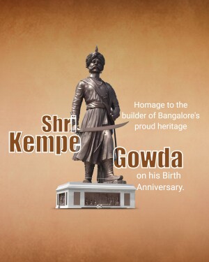Statue of Kempe Gowda, founder of Bangalore