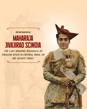 Maharaja Jivajirao Scindia Jayanti Template