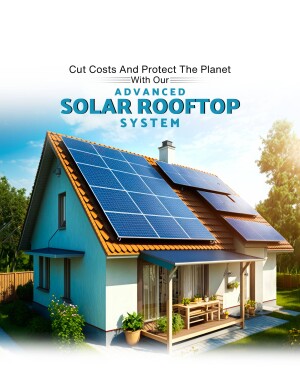 House with solar panels on the roof