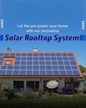 Solar panels installed on a residential rooftop under a blue sky