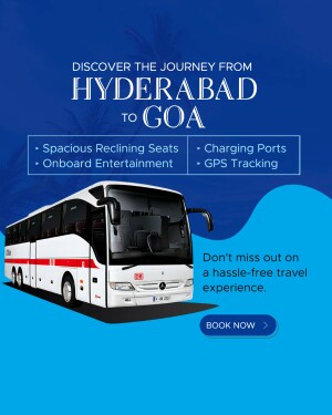 Hyderabad To Goa Bus Service Banner For Telegram