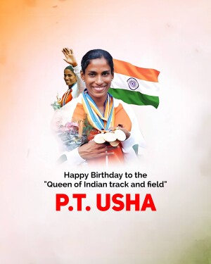 P. T. Usha Birthday Template