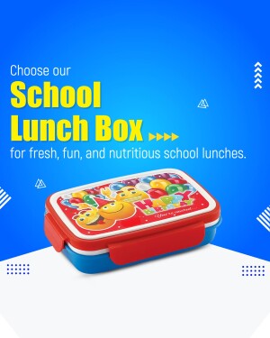 Colorful school lunch box with fruits and vegetables