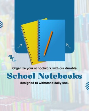 Stack of colorful school notebooks with a pencil