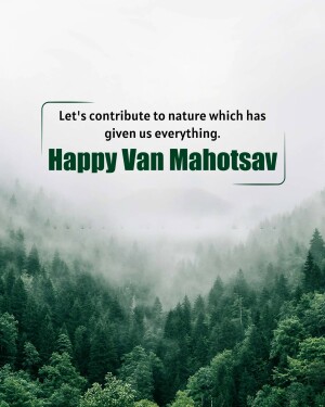 Van Mahotsav greeting with a forest background
