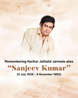 Portrait of Sanjeev Kumar, a renowned Indian actor.