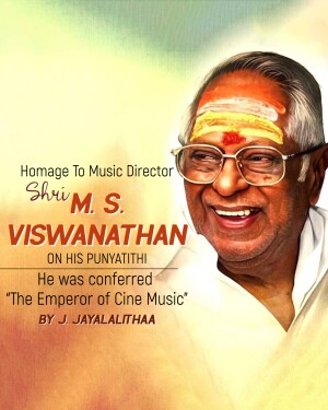 Portrait of Shri M.S. Viswanathan, a renowned music director.