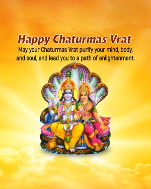 Image depicting Lord Vishnu and Goddess Lakshmi for Chaturmas Vrat