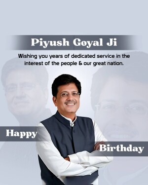 Birthday greeting for Piyush Goyal