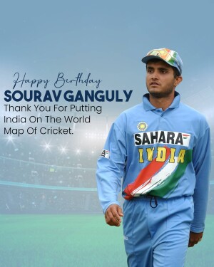 Sourav Ganguly in Indian Cricket Jersey