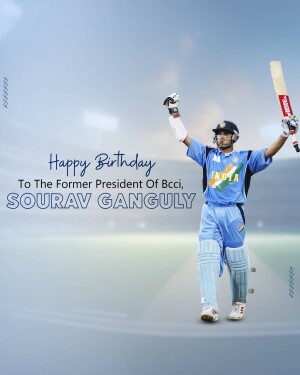 Sourav Ganguly celebrating with bat raised