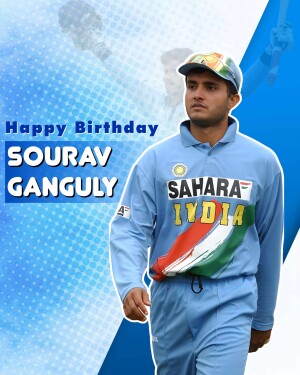 Sourav Ganguly in Indian cricket jersey