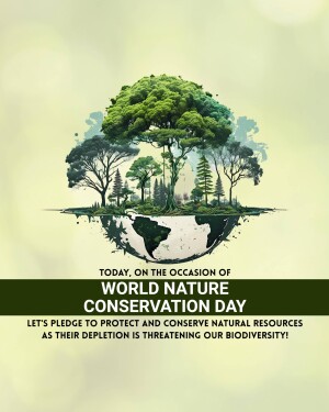 Image depicting trees growing from the Earth, celebrating World Nature Conservation Day.