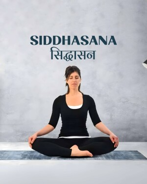 Woman performing Siddhasana yoga pose
