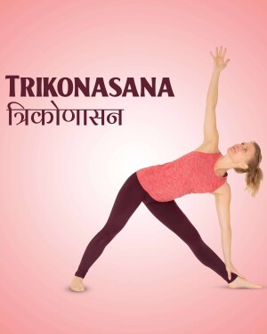 Woman performing the Trikonasana yoga pose