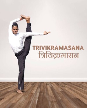 Man performing the Trikonasana yoga pose