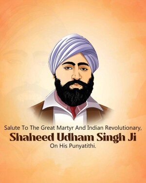 Portrait of Shaheed Udham Singh Ji