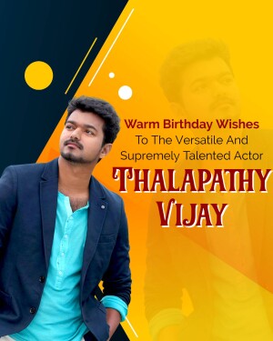 Birthday greeting for actor Thalapathy Vijay