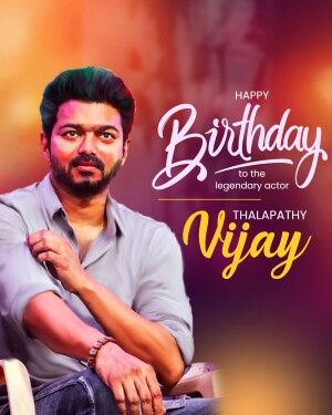 Birthday poster of South Indian actor Vijay