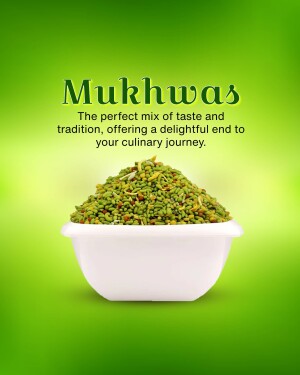 A bowl of Mukhwas with a green gradient background
