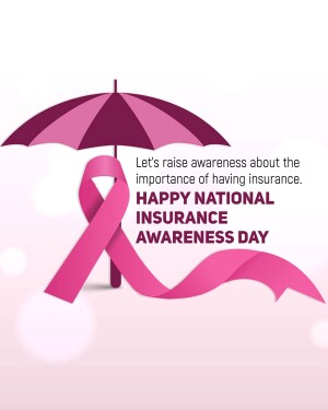 Pink umbrella and ribbon for National Insurance Awareness Day