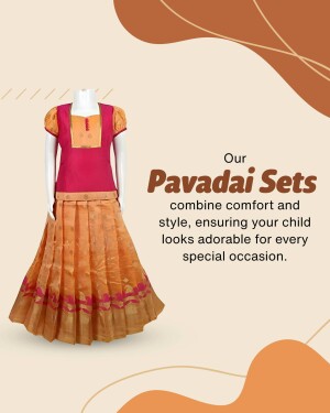 Pavadai set for girls, traditional Indian clothing