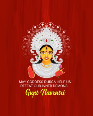 Illustration of Goddess Durga for Navratri festival