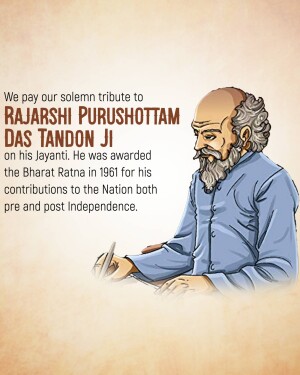 Illustration of Rajarshi Purushottam Das Tandon Ji