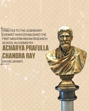 Bust of Acharya Prafulla Chandra Ray, a pioneer in Indian Chemistry