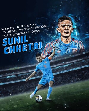 Sunil Chhetri Birthday Poster