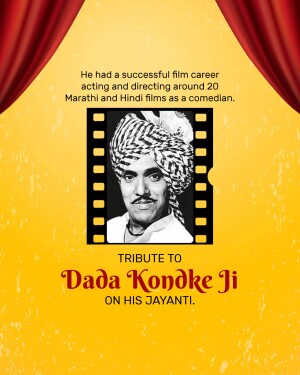 Poster commemorating Dada Kondke Ji on his Jayanti