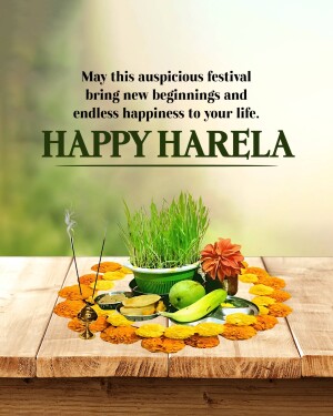 Harela festival celebration with traditional offerings