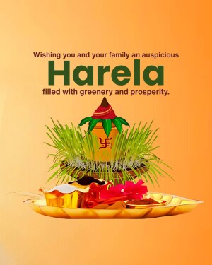 Harela festival greeting with traditional items