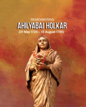 Statue of Ahilyabai Holkar, a historical figure from India
