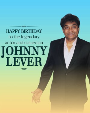Portrait of Johnny Lever with birthday wishes