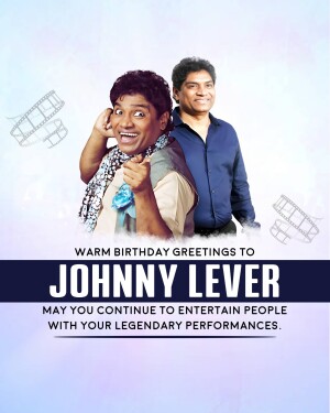 Birthday greeting poster for Johnny Lever featuring him with another actor.