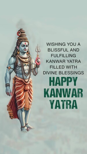 Lord Shiva with Kanwar Yatra greetings