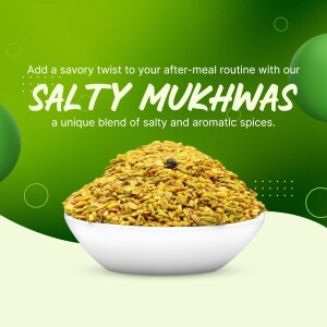 Bowl of Salty Mukhwas with Green Background