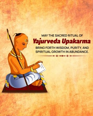 Illustration of a Hindu priest performing the Vajurveda Upakarma ritual.