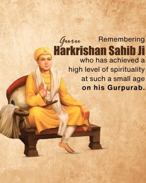 Portrait of Guru Harkrishan Sahib Ji