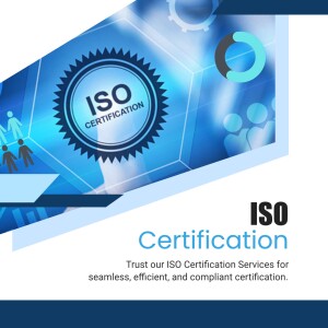 Image representing ISO Certification with icons of people and gears.