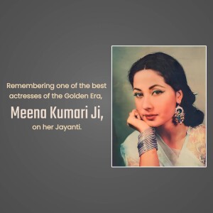 Portrait of Meena Kumari, a classic Bollywood actress