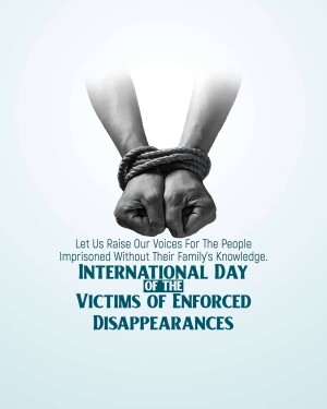 Hands tied with rope symbolizing enforced disappearances