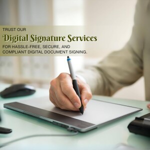 Person signing a document on a digital tablet with a stylus