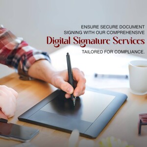 Person signing a document on a digital tablet with a pen.